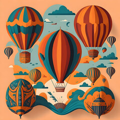Whimsical Adventure: Hot Air Balloon Logo Design