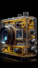 futuristic transparent film camera