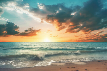 Fototapeta na wymiar Free photos of tropical islands beaches during sunset