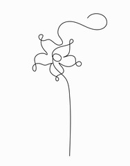 Simple line flower vector concept