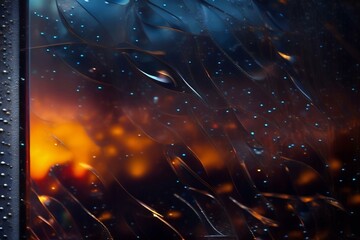 rain drenched window
