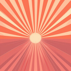 sunbeam sunlight sun minimalist graphic design light ray sunny art. Generative AI.