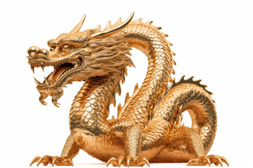 Fototapeta premium Chinese new year gold dragon. Year of the dragon celebration