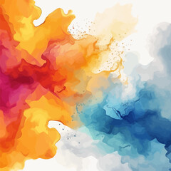 Vibrant colors watercolor texture vector background