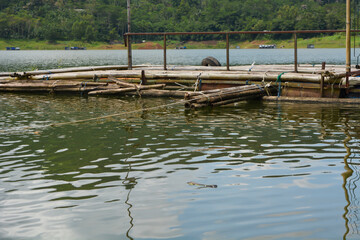 Fototapeta premium The Wadaslintang Reservoir Dam in Wonosobo, Indonesia.