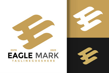 Letter E ealge initial monogram logo vector icon illustration