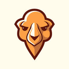 camel head pin shape logo
