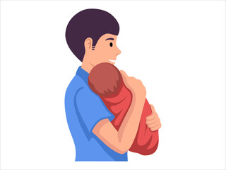 Hand drawn Father day illustration