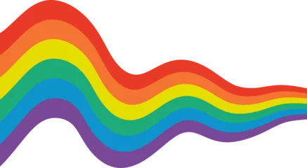 Gordijnen Rainbow brush stroke, rainbow color pattern, colors of the LGBT pride community. © ahe555