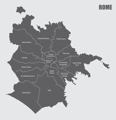 Rome administrative map