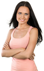 Beautiful brunette in casual attire