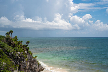 Fototapeta na wymiar Tulum - Archeological Site - Caribbean sea