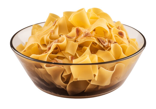 Pappardelle al cinghiale on transparent background. Generative AI.