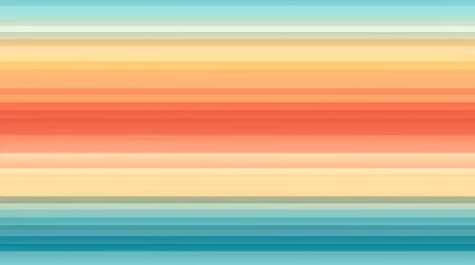 Poster Retro stripe seamless pattern background with warm and cool colors © Keitma