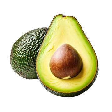 Avocado on white background