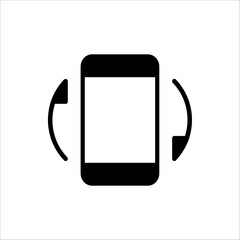 Mobile screen rotation vector icon for website design, app, UI, isolated on white background.
