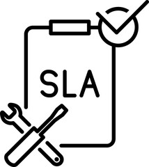 SLA icon , service level agreement icon, vector