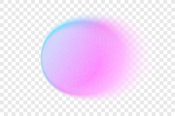 Color gradient circle background, grain noise texture. Color watercolor gradation blend mesh, vector holographic chromatic blur