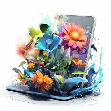 Technology with beautiful Nature