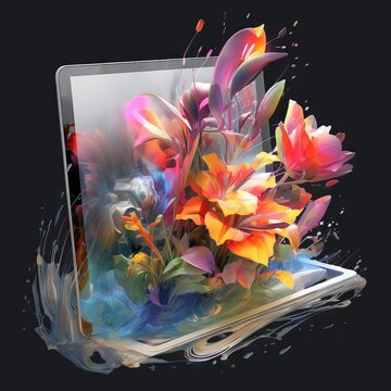 Technology with beautiful Nature