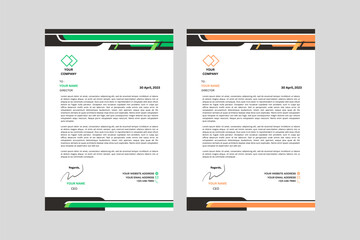 Modern Creative & Clean business style letterhead bundle of your corporate project design. set to print with vector & illustration. corporate letterhead bundle.