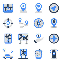 Pack of Navigation Flat Icons 