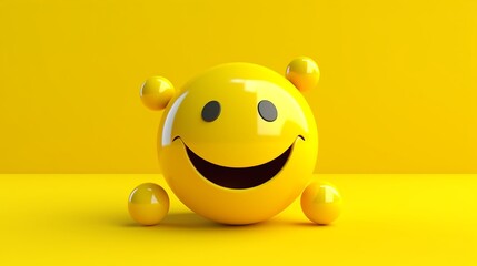 Smiley Listen Music emoji features a yellow face with eyes, wearing headphones and a wide, happy smile. It conveys the joy and enjoyment of listening to music. Generative AI