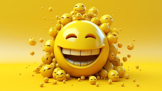 Smiley Listen Music emoji features a yellow face with eyes, wearing headphones and a wide, happy smile. It conveys the joy and enjoyment of listening to music. Generative AI