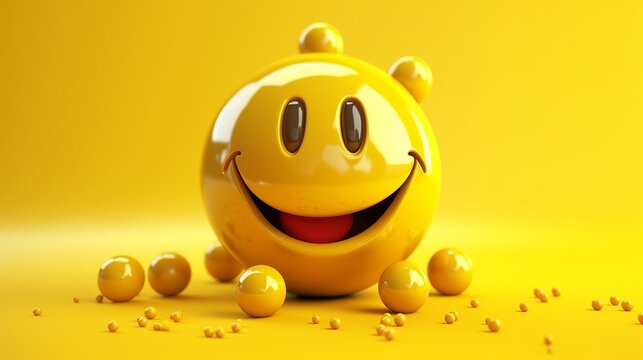 Smiley Listen Music emoji features a yellow face with eyes, wearing headphones and a wide, happy smile. It conveys the joy and enjoyment of listening to music. Generative AI