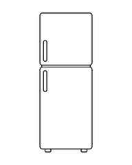 refrigerator illustration outline doodle