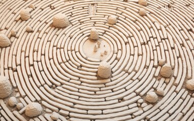 The maze landscape at the white background.