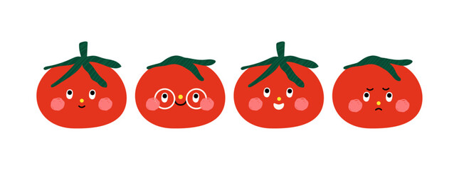 tomato character design hand drawing