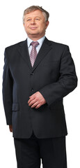 Adult businessman in a black suit