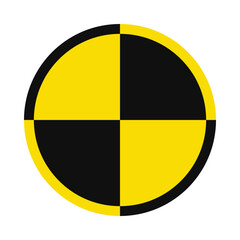 Crash Test Black Yellow Stroke Circle