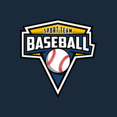 Modern professional baseball template logo design for baseball club