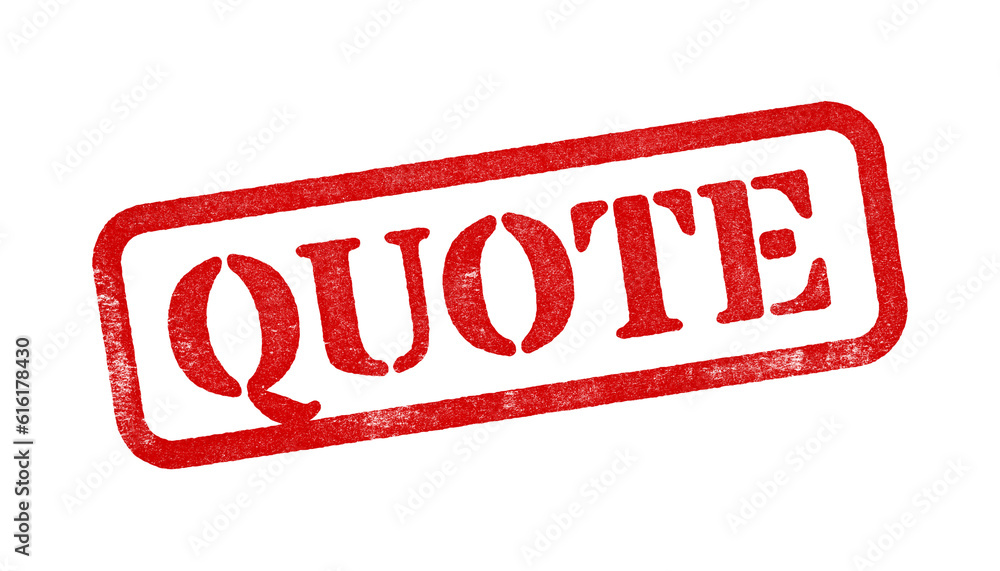 Canvas Prints quote red rubber stamp isolated on transparent background with distressed texture effect