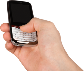 Person holding a cell phone