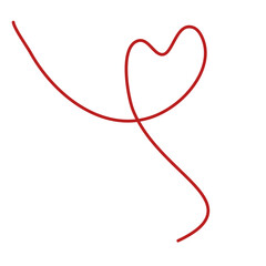 Squiggly Red Line Heart Element