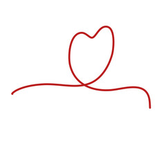 Squiggly Red Line Heart Element