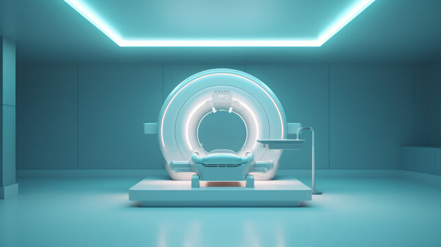 Computer tomograph. Clinic. medical equipment.
