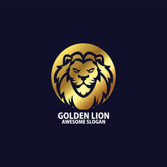 lion head with luxury logo design