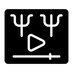 video player glyph icon