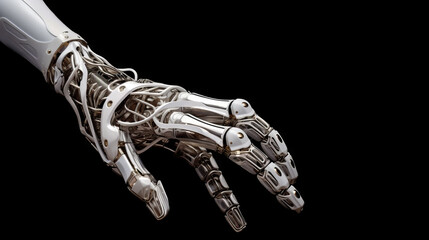 A high-tech prosthetic limb. Mimicking the function of a natural arm.