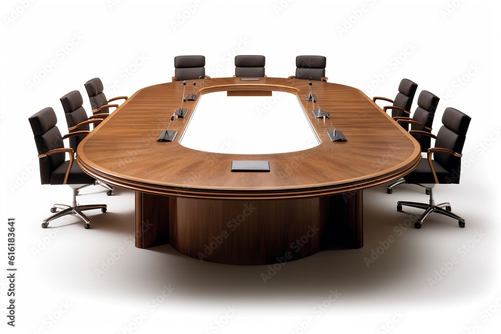 Aufkleber conference table isolated on white background. generated by ai.