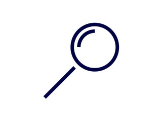 Minimal modern flat search icon, magnifying glass flat icon for apps and websites, vector, label
