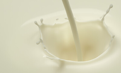 Milk splash. Conceptual image for packaging of milk, yogurt and dairy products in general.