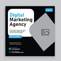 digital marketing agency social-media Instagram post template