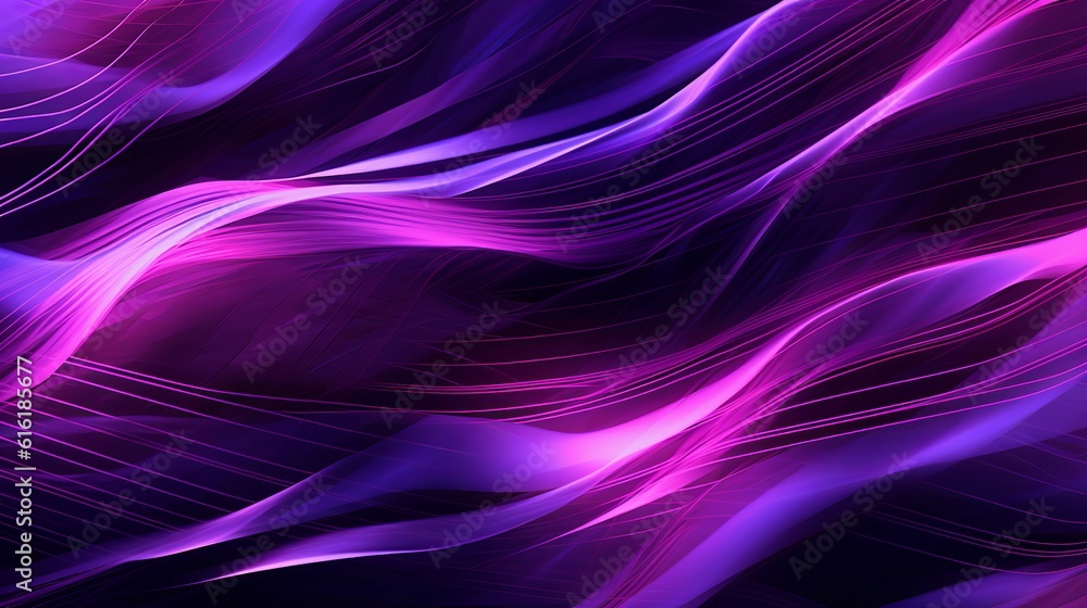 Aufkleber captivating digital background featuring abstract lines in neon purple and gray, creating a visually