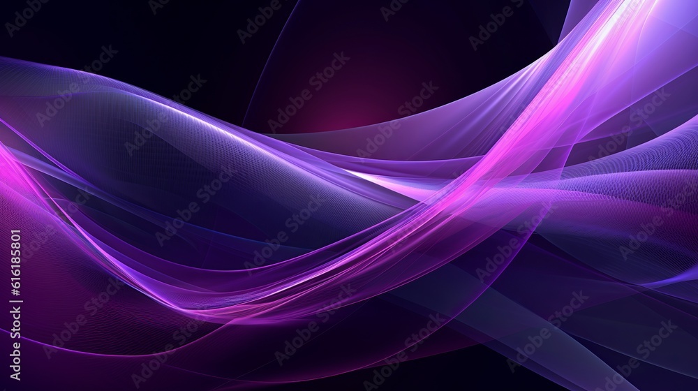 Aufkleber captivating digital background featuring abstract lines in neon purple and gray, creating a visually