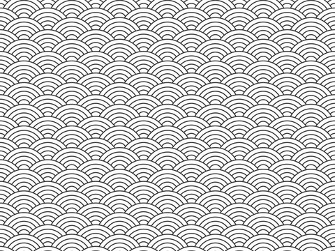 vector background of white japanese wave pattern, vector 10 eps.
